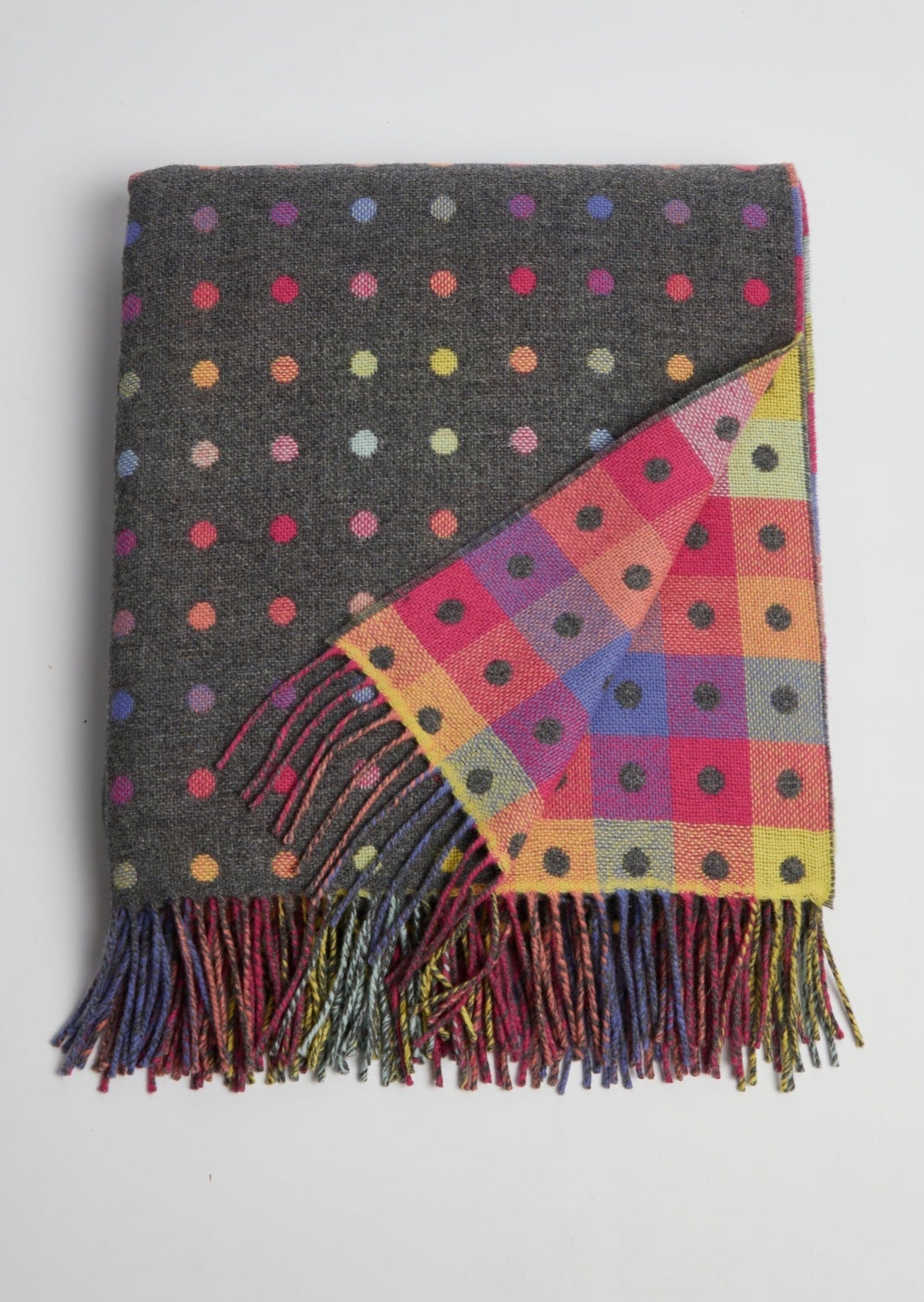 Foxford Grey Rainbow Throw