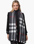 Foxford Black & Red Classic Extra-Fine Merino Scarf