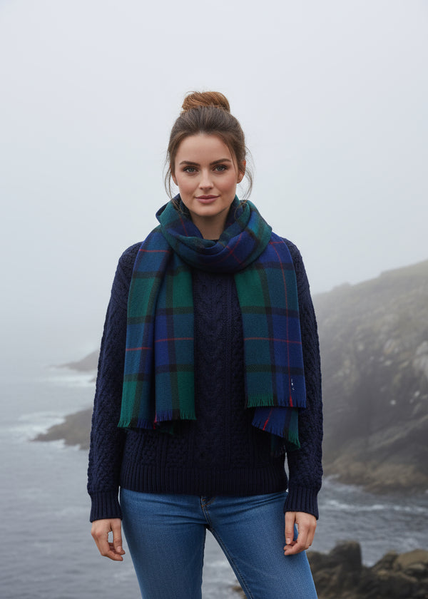 Foxford Classic Tartan Extra Fine Merino Giant Scarf