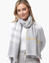 Foxford Grey and Gold Extra Fine Merino Giant Scarf