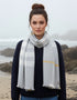 Foxford Giant Merino Scarf | Grey Gold