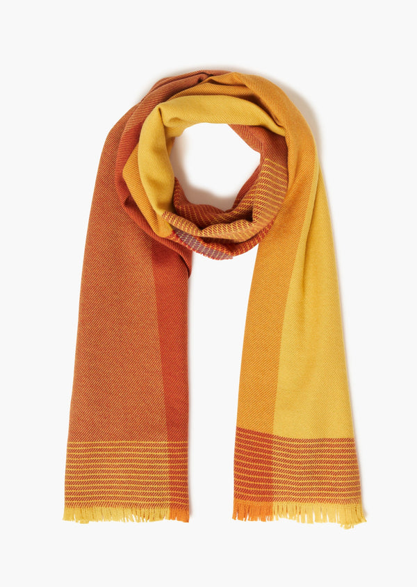 Foxford Yellow Ochre Extra Fine Merino Giant Scarf