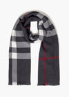 Foxford Classic Checkered Merino Wool Giant Scarf