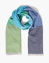 Foxford Giant Merino Scarf | Green & Blue