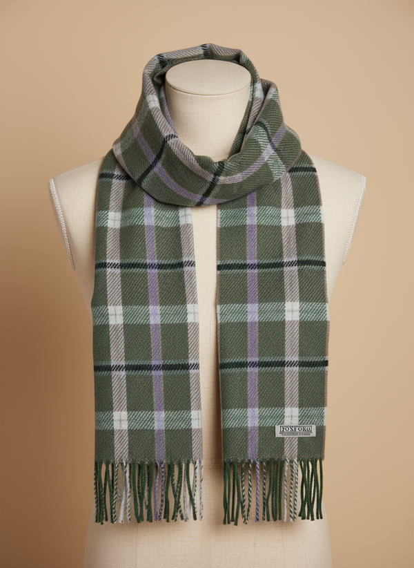 Foxford Lambswool Scarf | Green Mink