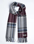Foxford Lambswool Scarf | Maroon Grey
