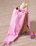 Foxford Babydecke in Kirschrosa mit Vichy-Karo