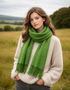 Foxford Lambswool Scarf | Baby Amazon Green