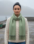 Foxford Lambswool Scarf | Green Melange