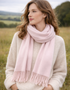 Foxford Lambswool Scarf | Petal Pink