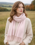 Foxford Lambswool Scarf | Petal Pink