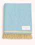 Foxford Lambswool Throw | Aqua & Citrus