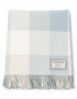 Foxford Merino Wool Throw | Aqua Check | Clearance