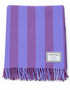 Foxford Merino Wool Throw | Orchid/Aubergine Stripe | Clearance