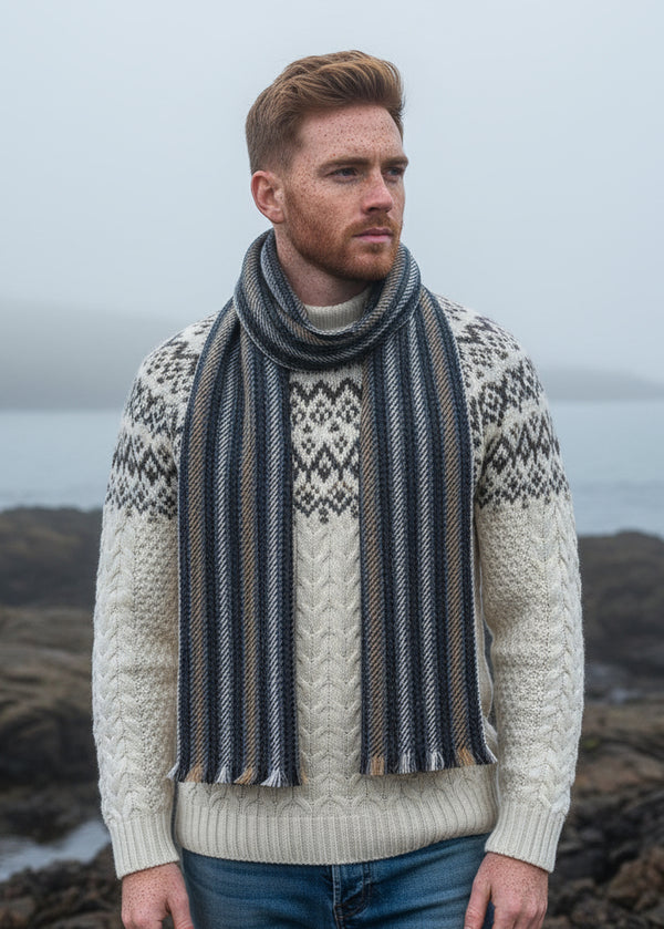 Mucros Donegal Scarf | Charcoal