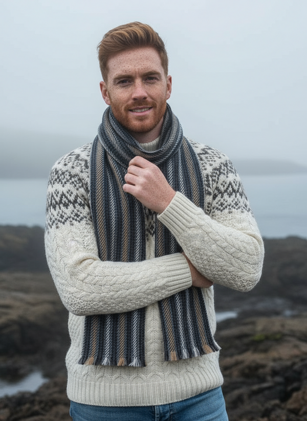 Mucros Donegal Scarf | Charcoal