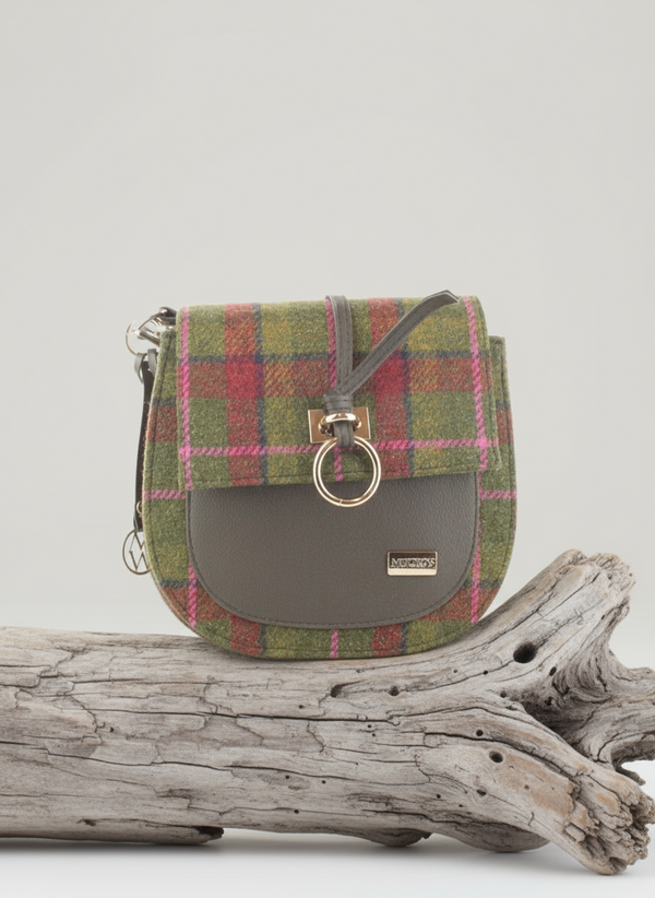Mucros Grace Bag | Olive Pink Check