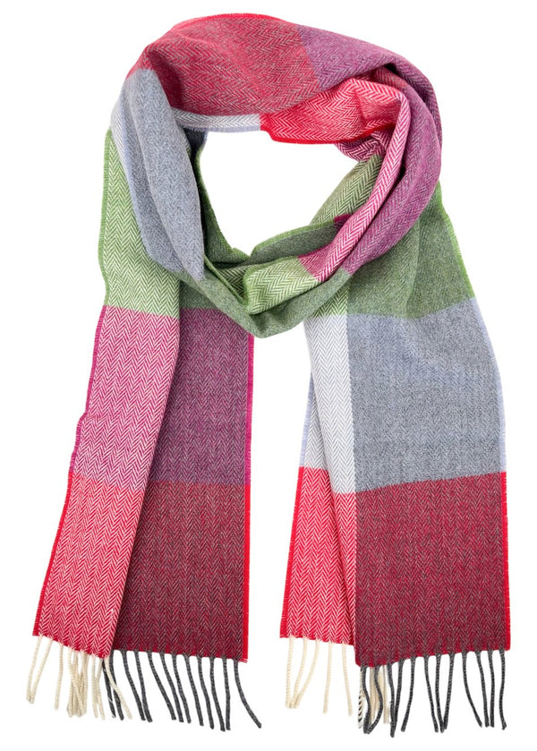 McNutt Lambswool Scarf | Green Smoke Check