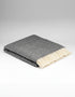 McNutt of Donegal Storm Grey Herringbone Blanket Throw | Pure Irish Wool