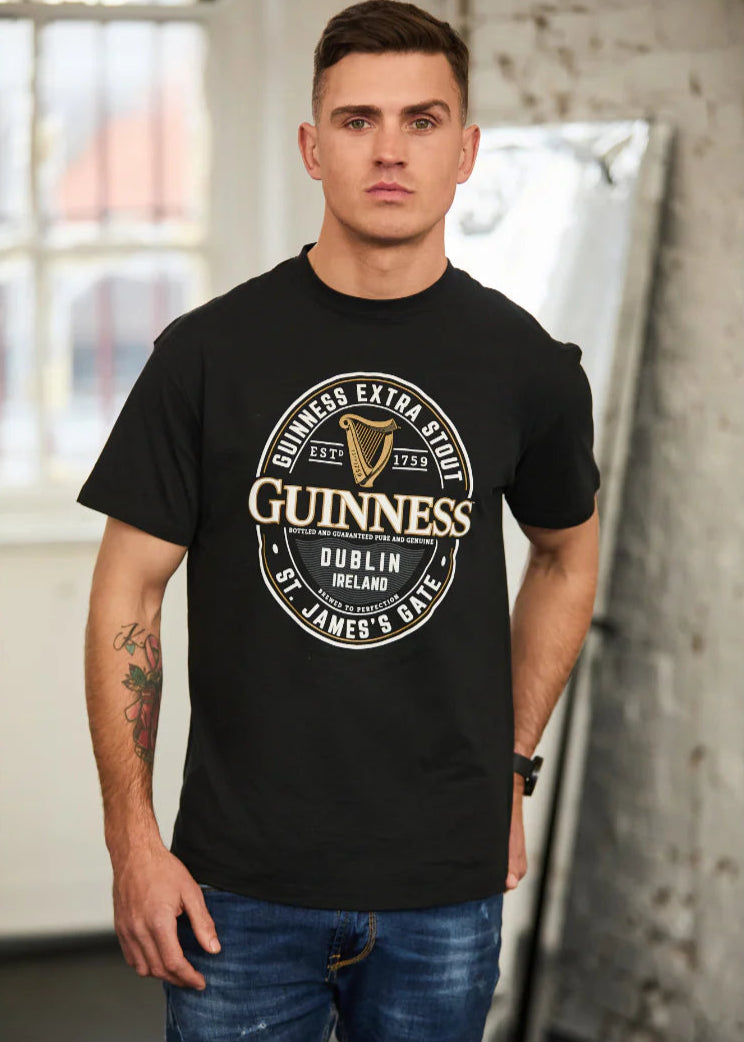 Guinness Black English Label T-Shirt
