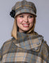 Ladies Mucros Newsboy | Mustard Stripe