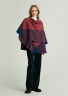 Hanly Lambswool Cape | Rust Wine Block
