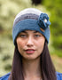 Erin Women's Crochet Flower Cap | Denim Grey