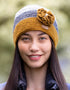 Erin Crochet Flower Cap | Yellow Grey