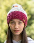 Erin Wool Bobble Flecked Burnt Red Hat