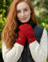 Erin Aran Cable Hunter Gloves | Red