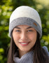 Erin Crochet Turn up Hat | Grey Natural