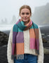 McNutt Hyacinth & Orange Lambswool Scarf | Donegal Handwoven