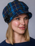 Ladies Mucros Newsboy | Navy Check