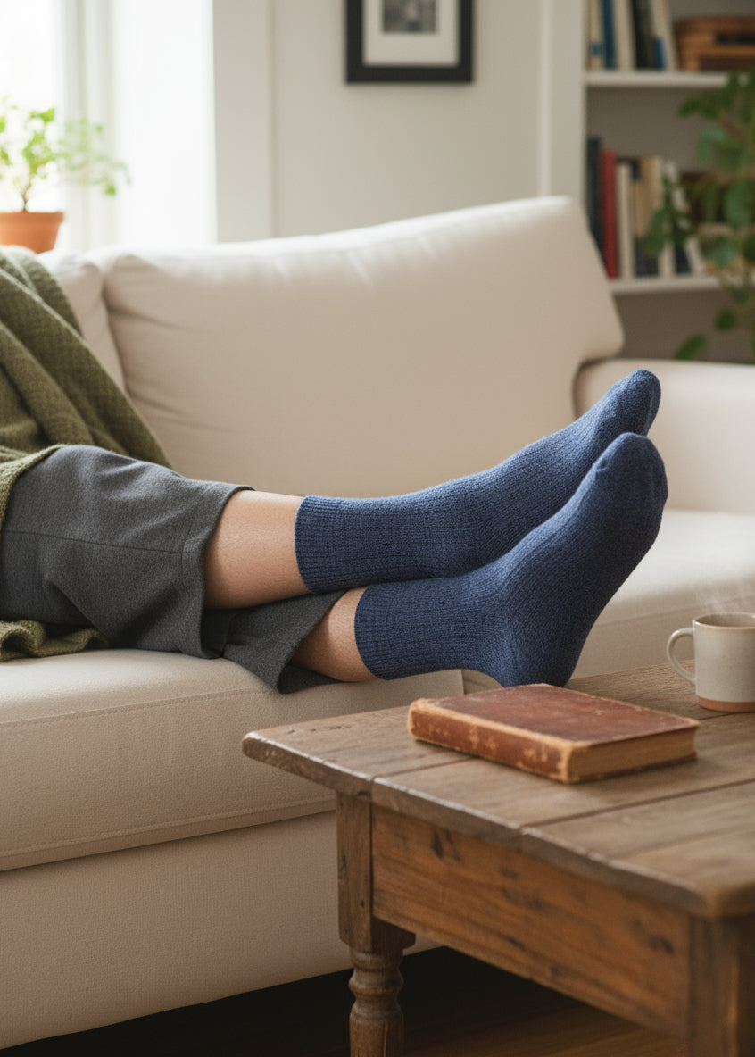 West of Ireland Cashmere Mix Socks | Midnight