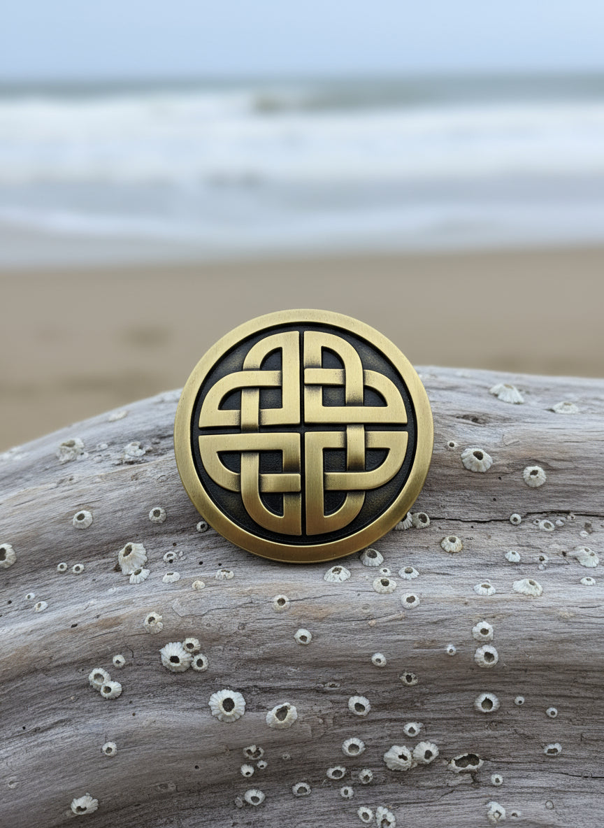 Lee River Celtic Knot Bronze Belt Buckle