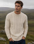 IrelandsEye Aran Merino Wool Sweater | Natural