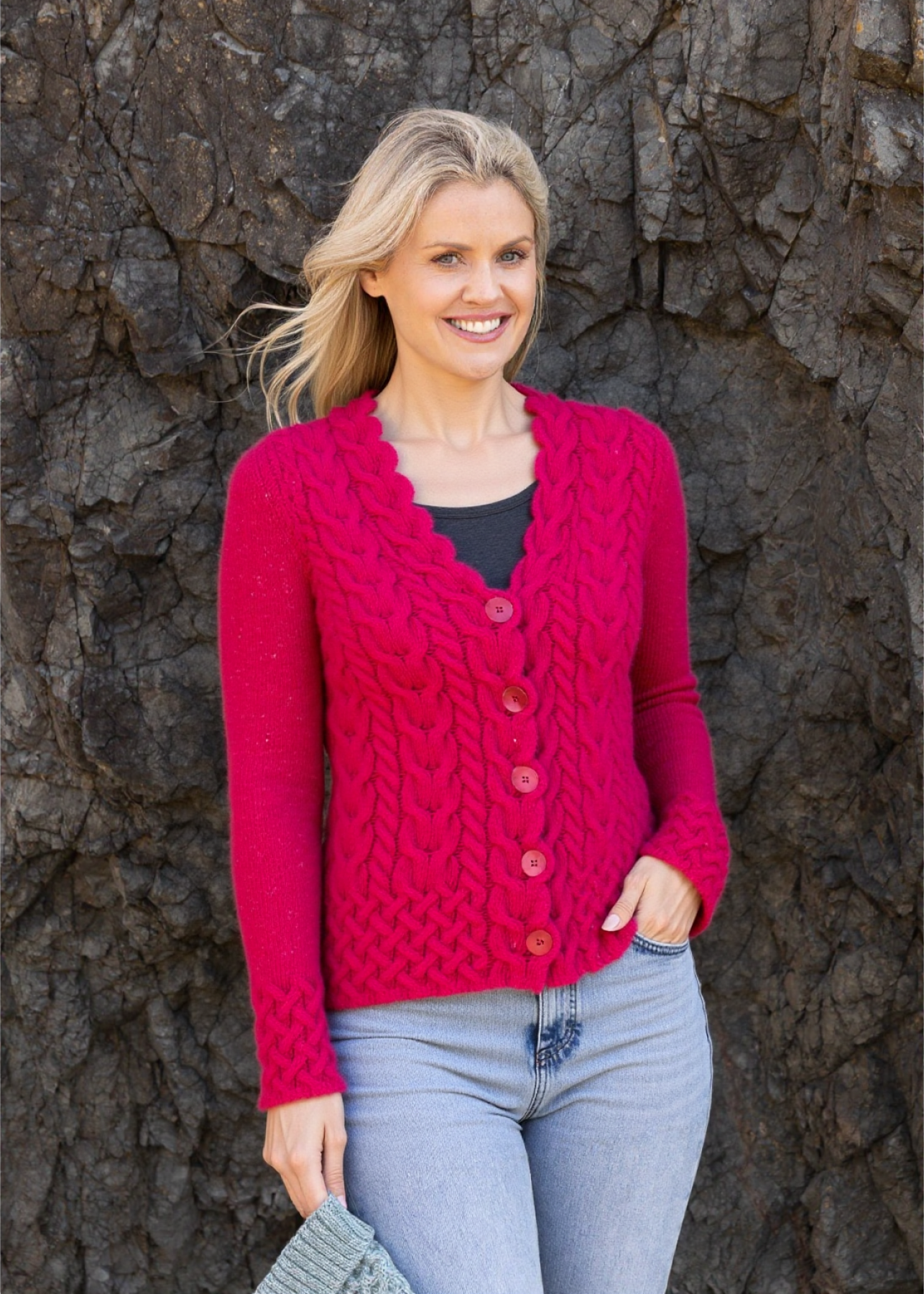 IrelandsEye Horseshoe Aran Cardigan | Bramble Berry