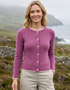 IrelandsEye Killiney Cardigan | Boysen Berry Wool-Cashmere Blend