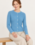 IrelandsEye Killiney Cashmere Mix Cardigan | Azure Blue