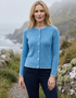 IrelandsEye Killiney Cashmere Mix Cardigan | Azure Blue