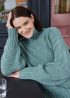 IrelandsEye Polo Neck Sweater | Ocean Mist