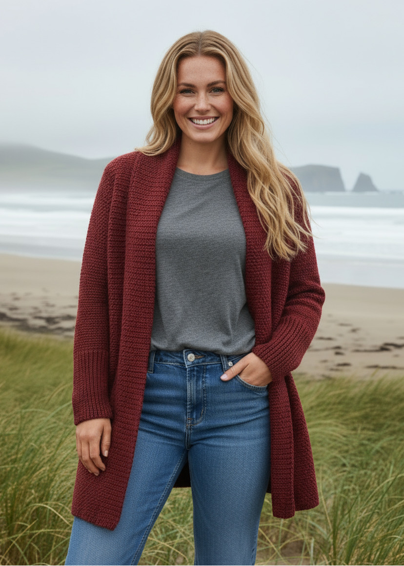 IrelandsEye Women's Kilcoole Coatigan | Sable Marl