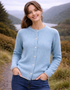 IrelandsEye Women's Killiney Cardigan | Pale Blue Wool-Cashmere Blend