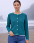 IrelandsEye Women's Killiney Cardigan | Persian Teal