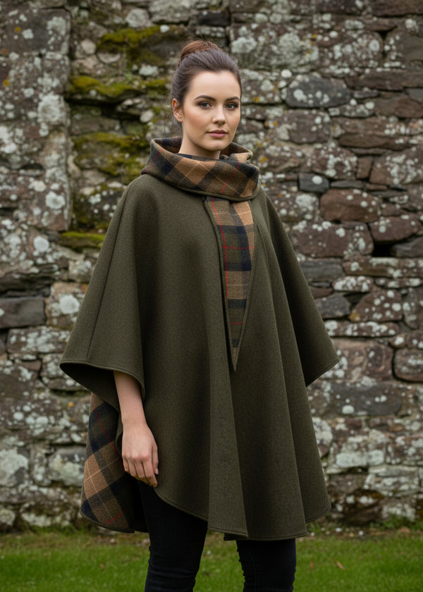 Jimmy Hourihan Green Wool Walking Cape