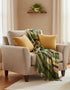 John Hanly Cashmere Merino Throw - Green Weave
