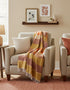 John Hanly Cashmere Merino Throw - Mustard Stripe