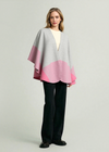 John Hanly Lambswool Cape | Pink Grey Block