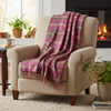John Hanly Large Lambswool Throw Pink Lilac