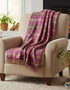 John Hanly Large Lambswool Throw Pink Lilac